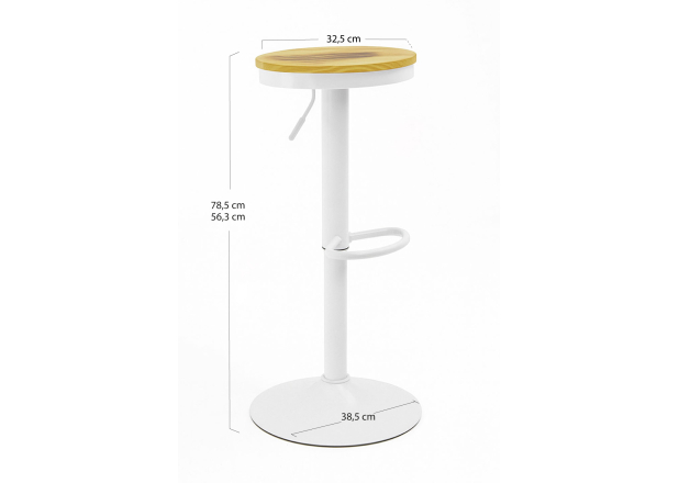 Taburete Kivin Asiento Madera