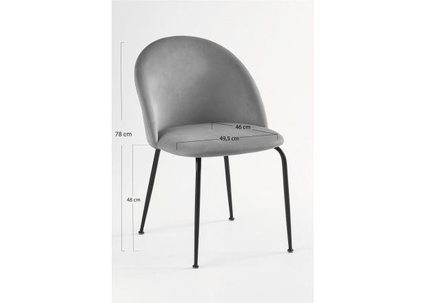 Silla Black Nilda Terciopelo