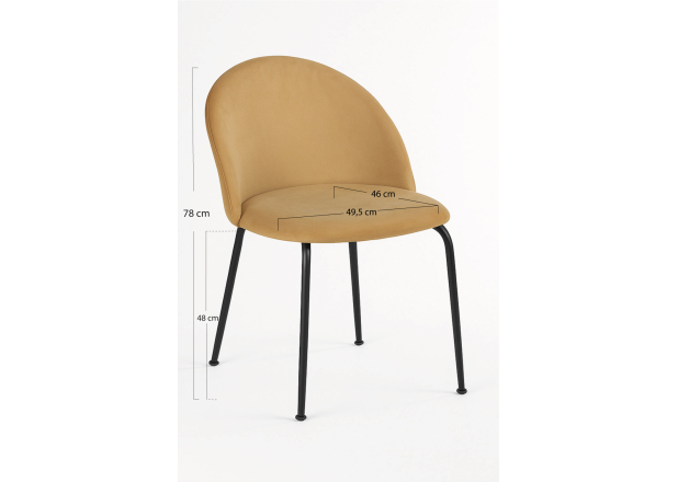 Silla Black Nilda Terciopelo
