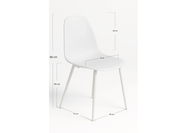 Silla White Leo Polipiel