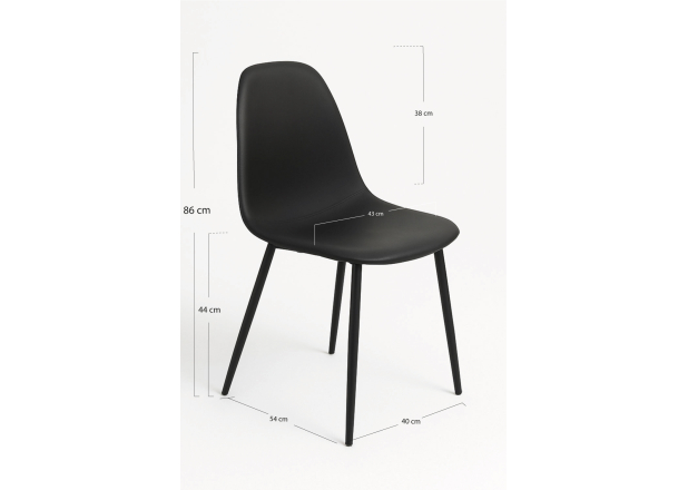 Cadeira Black Leo Couro Sintético