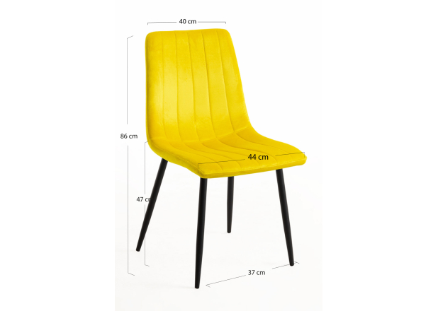 Pack 4 Sillas Hurl Terciopelo