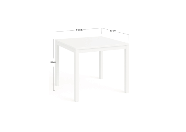 Mesa Centro Nait 60x60cm Blanco