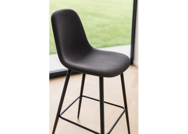 Taburete Black Leo Tela