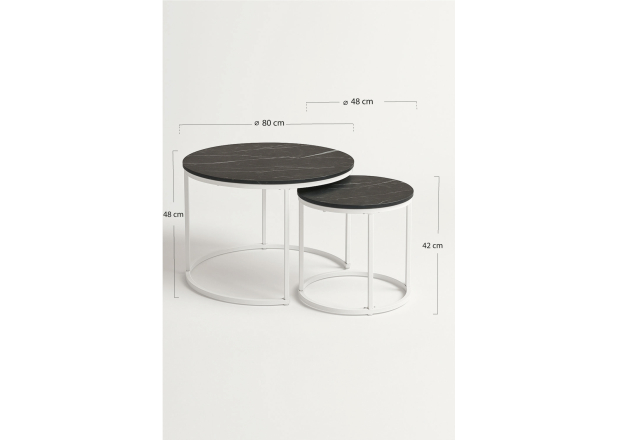Conjunto de 2 mesas Renty Center