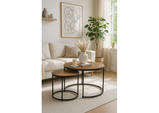 Conjunto de 2 mesas Renty Center