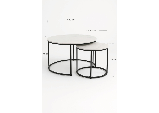 Conjunto de 2 mesas Renty Center