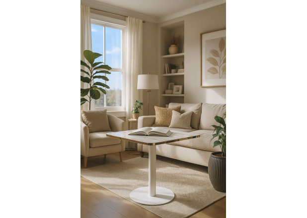 Mesa Roffi Cuadrada 70cm Blanca