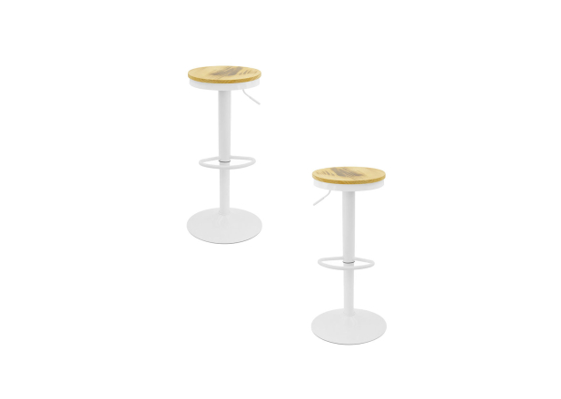 Pack 2 Banquetas Kivan Assento Madeira