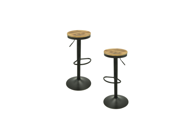 Pack 2 Banquetas Kivan Assento Madeira