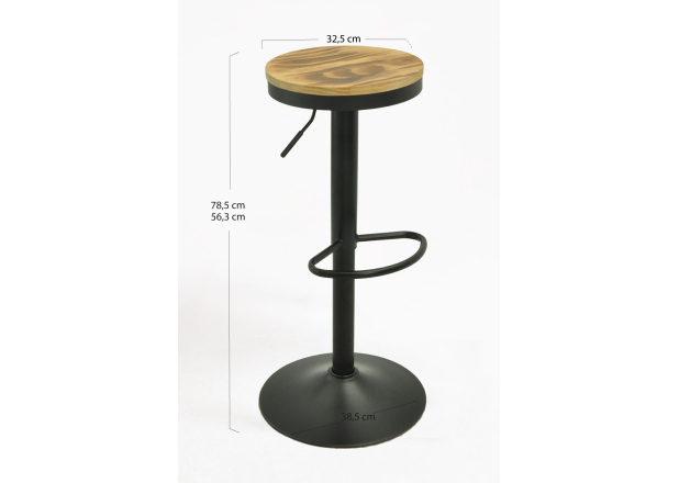 Pack 2 Taburetes Kivan Black