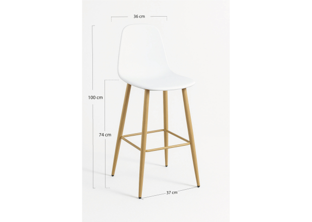 Pack 4 Bancos Leo Couro Sintético