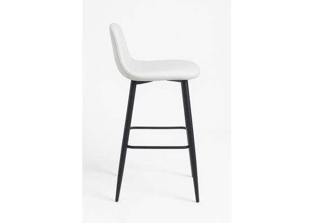 Pack 4 Bancos Black Teok Couro Sintético