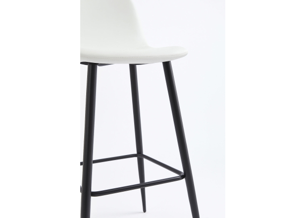 Pack 4 Bancos Black Teok Couro Sintético