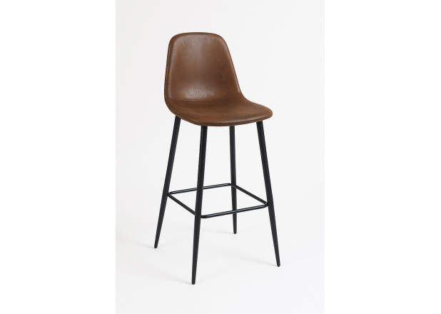 Taburete Black Leo Polipiel