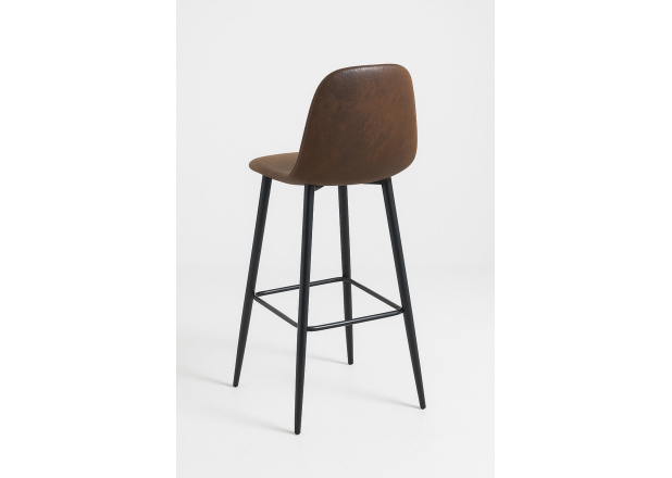 Taburete Black Leo Polipiel