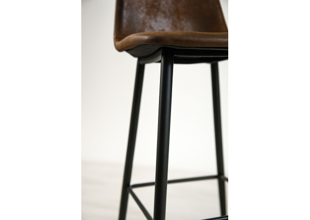 Taburete Black Leo Polipiel