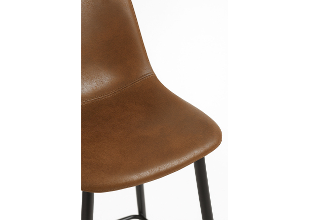 Pack 4 Taburetes Black Teok Polipiel