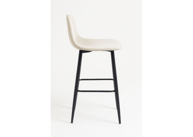 Banco Black Leo Couro Sintético Marrom Vintage