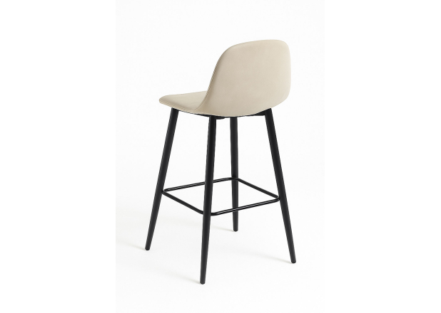 Banco Black Leo Couro Sintético Marrom Vintage