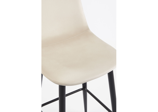 Banco Black Leo Couro Sintético Marrom Vintage