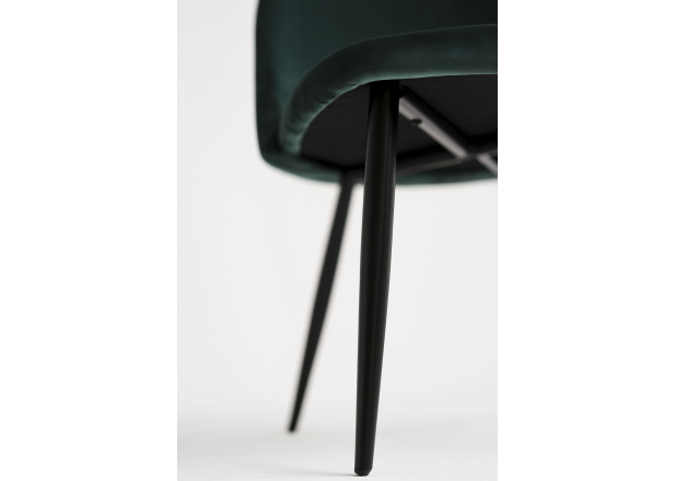 Cadeira de veludo preto Hill