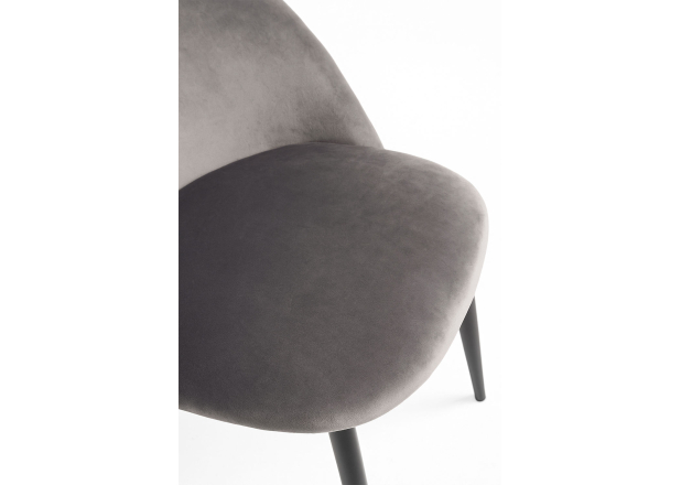 Cadeira de veludo preto Hill