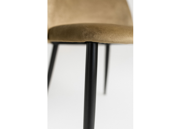 Cadeira de veludo preto Hill