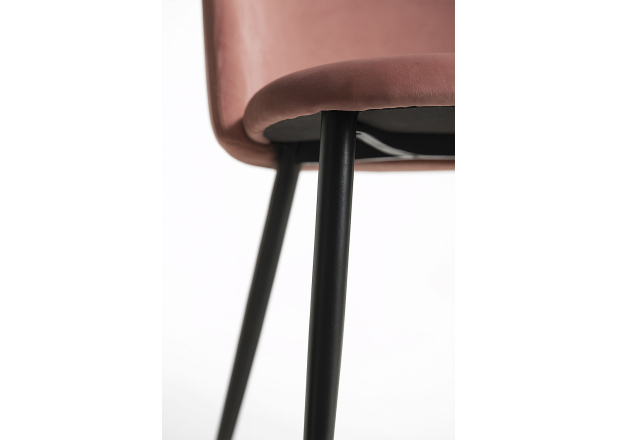 Cadeira de veludo preto Hill