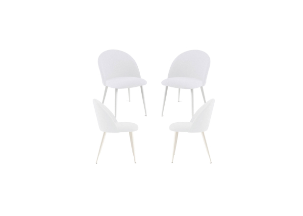 Pack 4 Sillas White Vint Tela
