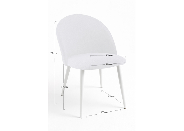Pack 4 Sillas White Vint Tela