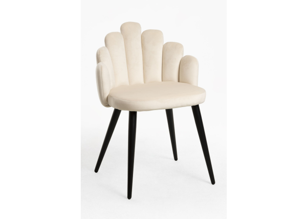 Silla Hanpe Terciopelo Patas Negras