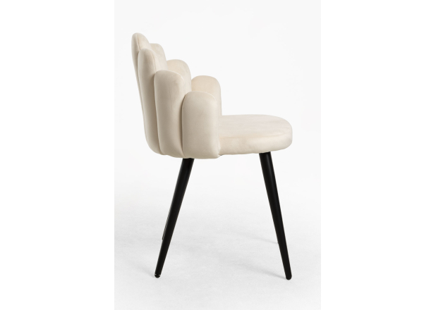 Pack 4 Cadeiras Hanpe Veludo Pernas Pretas