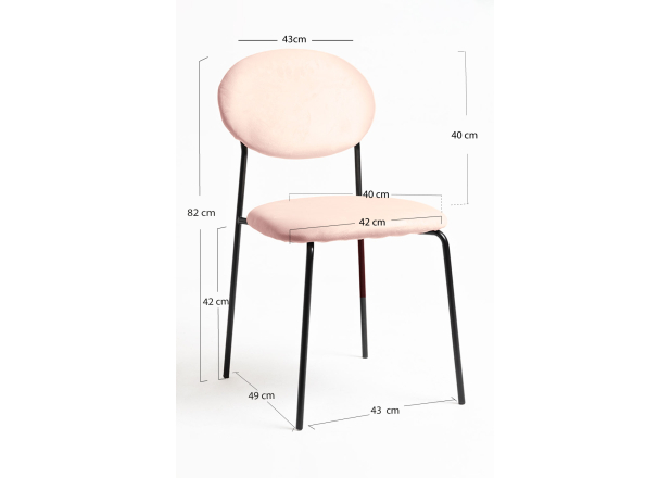 Silla Dalti Black Terciopelo