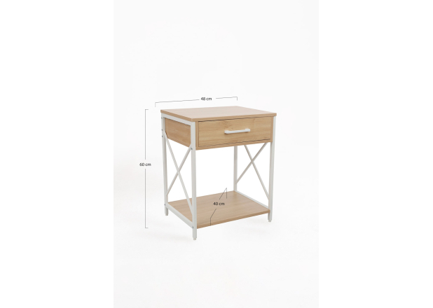 Mesa de cabeceira Lysle com gaveta
