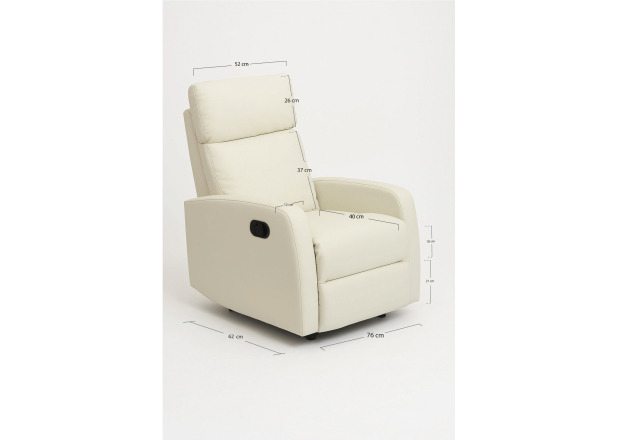 Poltrona reclinável Relax em couro sintético Maxtri