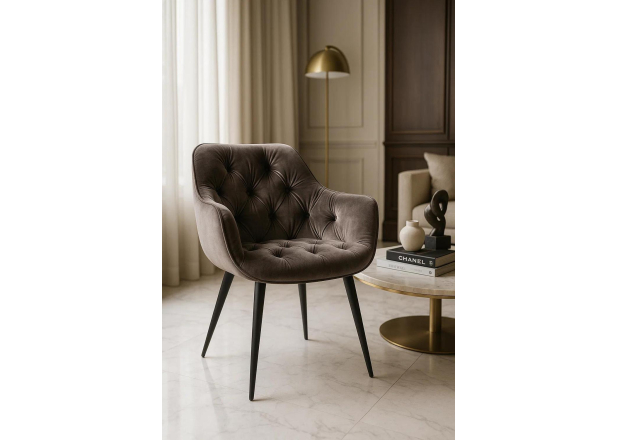 Silla Creta Black Terciopelo