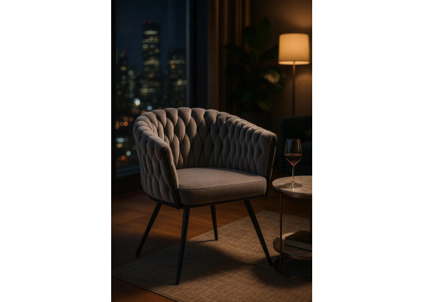 Silla Dinu Black Terciopelo