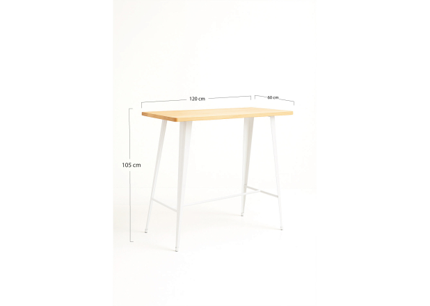 Mesa Meyer Alta Rectangular Madera Natural