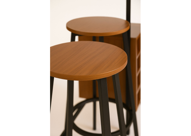 Set Bar Mesa Alta + 2 Taburetes Kunlo