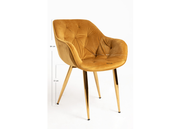 Cadeira Creta Golden Veludo