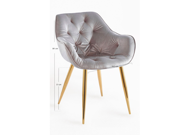 Silla Creta Golden Terciopelo