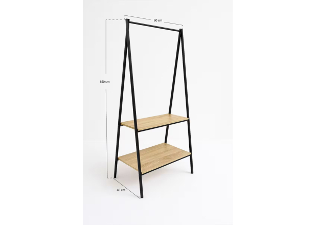 Perchero Madera con Estantes Drasta