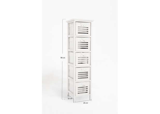 Cómoda Estreita Taroki 5 Gavetas