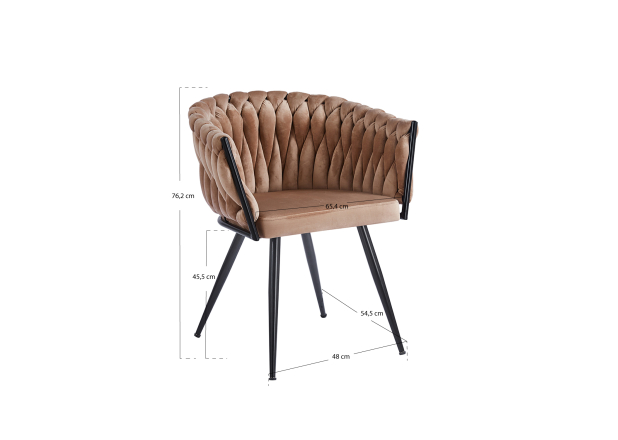 Silla Dinu Black Terciopelo