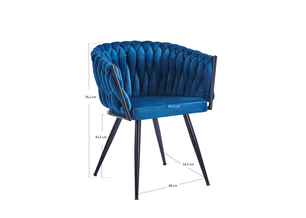 Silla Dinu Black Terciopelo