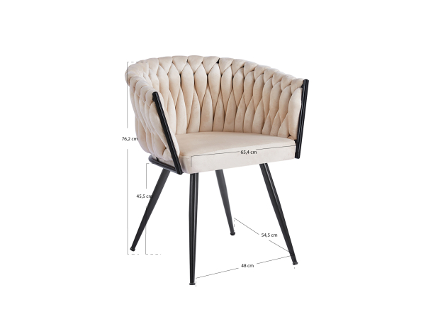 Silla Dinu Black Terciopelo