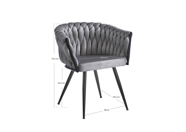 Silla Dinu Black Terciopelo