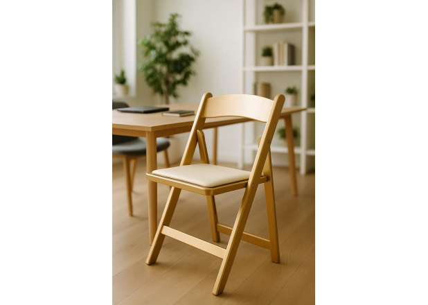 Silla Laga Plegable con Cojín efecto Golden