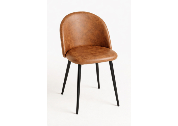 Silla Black Leo Polipiel Vintage